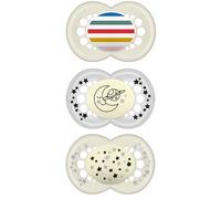 MAM Original Day & Night Baby Pacifier, Nipple Shape Helps Promote Healthy Oral Development, Glows in The Dark, 3 Pack, 16+ Months, Unisex,3 Count (Pack of 1)