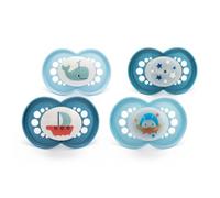MAM Original Day & Night 6-18m 4 Pack Blister Blue