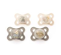 MAM Original Day & Night Soothers | 0-6 Months | 4 Pack | Includes 2X Glow in The Dark Dummies | Orthodontic Design | Baby Accessories | Pink (Various Designs)