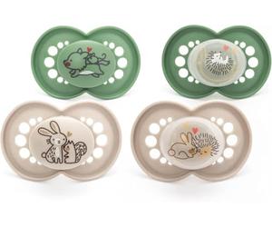 MAM Original Day & Night Soothers | 6-18 Months | 4 Pack | Includes 2X Glow in The Dark Dummies | Orthodontic Design | Baby Accessories | Unisex (Various Designs)