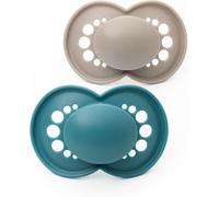 MAM Original Soothers | 18-36 Months | Pack of 2 | Comes in Dummy Steriliser Box | Sustainable Materials | Baby Accessories | Blue (Various Designs)
