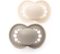MAM Original Soothers | 6-18 Months | 2 Pack | Comes in Dummy Steriliser Case | Orthodontic Design | Baby Accessories | Cream/Grey (Various Designs)