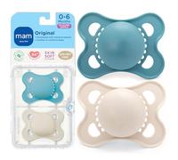 MAM Original Matte Baby Pacifier, Nipple Shape Helps Promote Healthy Oral Development, Sterilizer Case, Boy and Girl, 0-6 Months (2 Count)