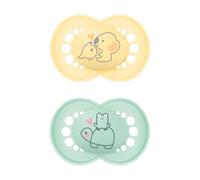MAM Original Matte Baby Pacifier, Nipple Shape Helps Promote Healthy Oral Development, Sterilizer Case, 2 Pack, 6-16 Months, Unisex,2 Count (Pack of 1)
