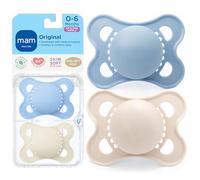 MAM Original Matte Baby Pacifier, Nipple Shape Helps Promote Healthy Oral Development, Sterilizer Case, Boy and Girl, 0-6 Months (2 Count)