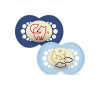 Mam Original Night Silk 2p Box V-6-16 Months Pacifier
