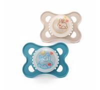 MAM Bunny SkinSoft Glow In the Dark Nighttime Soothers, Pack of 2, 2-6 months