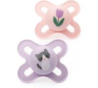 MAM Original Start Soothers | 0-2 Months | 2 Pack | Newborn Dummies | Comes in Dummy Steriliser Case | Sustainable Materials | Baby Accessories for