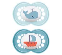 MAM Original Whale & Sailboat Design 18-36+m Pacifier - 2 pcs