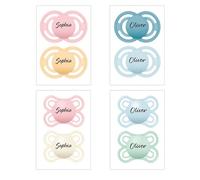 MAM Perfect *2-Pack* Personalised Dummy Pacifier Soother, 2 S1ZES, Unisex