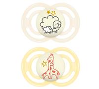 MAM Perfect Night Baby Pacifier, Patented Nipple, Glows in the Dark,Unisex, 6-16 (Pack of 1)
