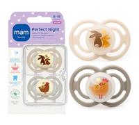 MAM Perfect Night Baby Pacifier, Patented Nipple, Glows in the Dark,Unisex, 6-16 (Pack of 1)