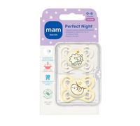 MAM Perfect Baby Premium Pacifier 0-6 Months, Extra Thin Nipple, Developed with Orthodontists, Clinically Proven, Glows in The Dark, BPA-Free Silicone, 2 Pack, Made in Europe