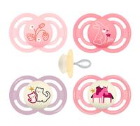 MAM Perfect Day & Night Dummy 16+ M (Pack of 4), Includes Transport and Sterilisation Box, Baby Dummy from 16 Months, MAM SkinSoft Silicone Teat, Pack