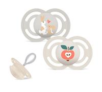 MAM Perfect Day "Skin Soft Silicone" Dummy 16+ // Set of 2 // Fairy Tale Royal Friends // Includes 2 Sterilised Transport Boxes