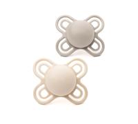MAM Perfect Dummies, 0-6M, 2 Pack, Orthodontic Design, Cream/White