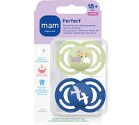 MAM | Perfect Dummy 18+ Months Animals (2 Pieces) Random Colour - Extra Thin and Soft Silicone Baby Pacifier - Ideal for Good Oral Development