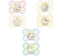 MAM | Perfect Night Dummy 2-6 Months (2 Pieces) Random Colour - Glow in The Dark Silicone Baby Pacifier - Ideal for Good Oral Development