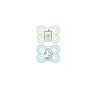 MAM | Perfect Night Dummy 2-6 Months (2 Pieces) Random Colour - Glow in The Dark Silicone Baby Pacifier - Ideal for Good Oral Development