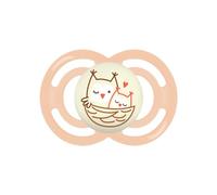 MAM Perfect Night Luminous Pacifier in Skinsoft Silicone with Soother Holder, 6+ Months, Pink