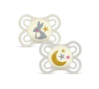 MAM Perfect Pacifier for Babies 2-6 Months, Bright Neutral, 2 pcs