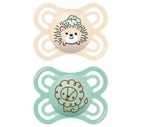 MAM Perfect Silicone Dummies 0-6 Months Pack of 2, Dento-flex incl. travel box