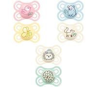 mam | Perfect soother 2-6 months (2 pieces) random colour - extra thin and soft silicone infant teat - ideal for good oral development