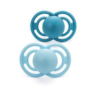 MAM Perfect Soothers | 16 Plus Months | Pack of 2 | Comes in Dummy Steriliser Box | Sustainable Materials | Baby Accessories | Blue (Various Designs)