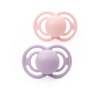 MAM Perfect Soothers | 6-18 Months | 2 Pack | Comes in Dummy Steriliser Case | Sustainable Materials | Baby Accessories | Blue/White (Various Designs)