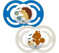 MAM Perfect Soothers 6+ Months (Pack of 2), Thinner and Softer Baby Soothers wi