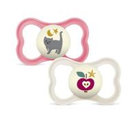 Mam S290 Supreme Night Pink Silicone Dummies 16+ (Pack of 2)