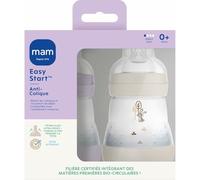 MAM Set of 2 Easy Start Anti-Colic Bottles 0+ Months, 160 ml, Lilac+Sand