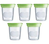 MAM Set of 5 Milk and Food Containers, Resitent and Sterilizable, Plastic Bpa and BPS Free
