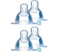 Mam silk teat set. Size 4 dripless from 4 plus months. Spill-safe. For your first attempt.