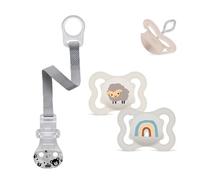 MAM SkinSoftTM Silikon Dummies 0-6 Months incl. sterilising and Transport Box & Nip Band