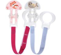 MAM Soother Clips, Pack of 2, Baby Soother Chain Fits All MAM Soothers, Newborn Essentials (Soothers Not Included)