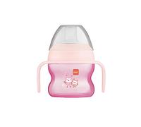 MAM Starter Cup (1 Count), Polypropylene, Sippy Cup, Drinking Cup with Extra-Soft Spill-Free Spout and Non-Slip Handles, for Girls 4+ Months, Five Ounces, Pink