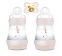 MAM Starter Set Uni // Anti-Colic Bottle 160 ml // Includes Teat Size 1 from Birth // Includes MAM Original "Skin Soft" Silicone Dummy 0-6