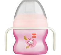MAM Starter Cup Glow-in-the-Dark Handles | 150ml | Suitable for 4+ Months | Training Sippy Cup to Encourage Independent Drinking | Baby Accessories | Pink (Various Designs)