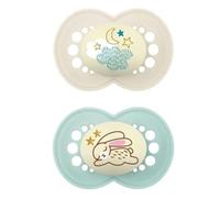 MAM Succhietto Original Night 16+ MESI in Caucciù Neutro, 2 Pezzi