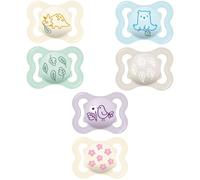 MAM | Supreme Dummy 2-6 Months (2 Pieces) Random Colour - Ultra Thin and Soft Silicone Baby Pacifier - Ideal for Good Oral Development