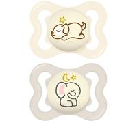MAM Supreme Night Dummy - 2-6 Months - Silicone - Pack of 2
