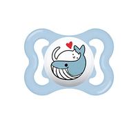 MAM Supreme Silicone Dummy with Soother Bag, 2-6 Months, Light Blue