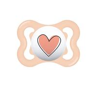 MAM Supreme Silicone Pacifier with Pacifier Box, 2-6 Months, Pink