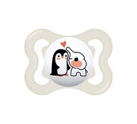 MAM Supreme Silicone Pacifier with Pacifier Case, 2-6 Months, Grey