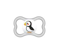 MAM Supreme Silicone Soother with Pacifier Bag, 6 Months, Grey