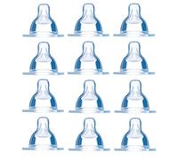 MAM Teat Set, Size 0 from 0+ Months - Extra Slow, Pack of 12