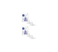MAM Teats Size 1, Suitable Newborns, Slow Flow SkinSoft Silicone Teats Baby Bottles, Fits All MAM Bottles, Pack of 2 + MAM Teats Size 2, Pack of 2