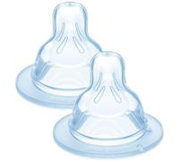 MAM Teats Size 2 Suitable for 2+ Months MAM Medium Flow Teats with SkinSoft Silicone Fits All MAM Baby Bottles Baby Feeding Essentials Pack of 2