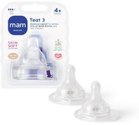 MAM Teats Size 3 | 2 Pack | Fast Flow | Suitable from 4+ Months | Fits All MA...
